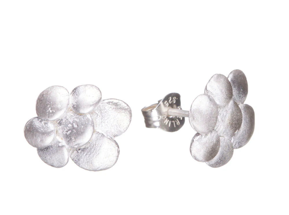 Pebble studs silver