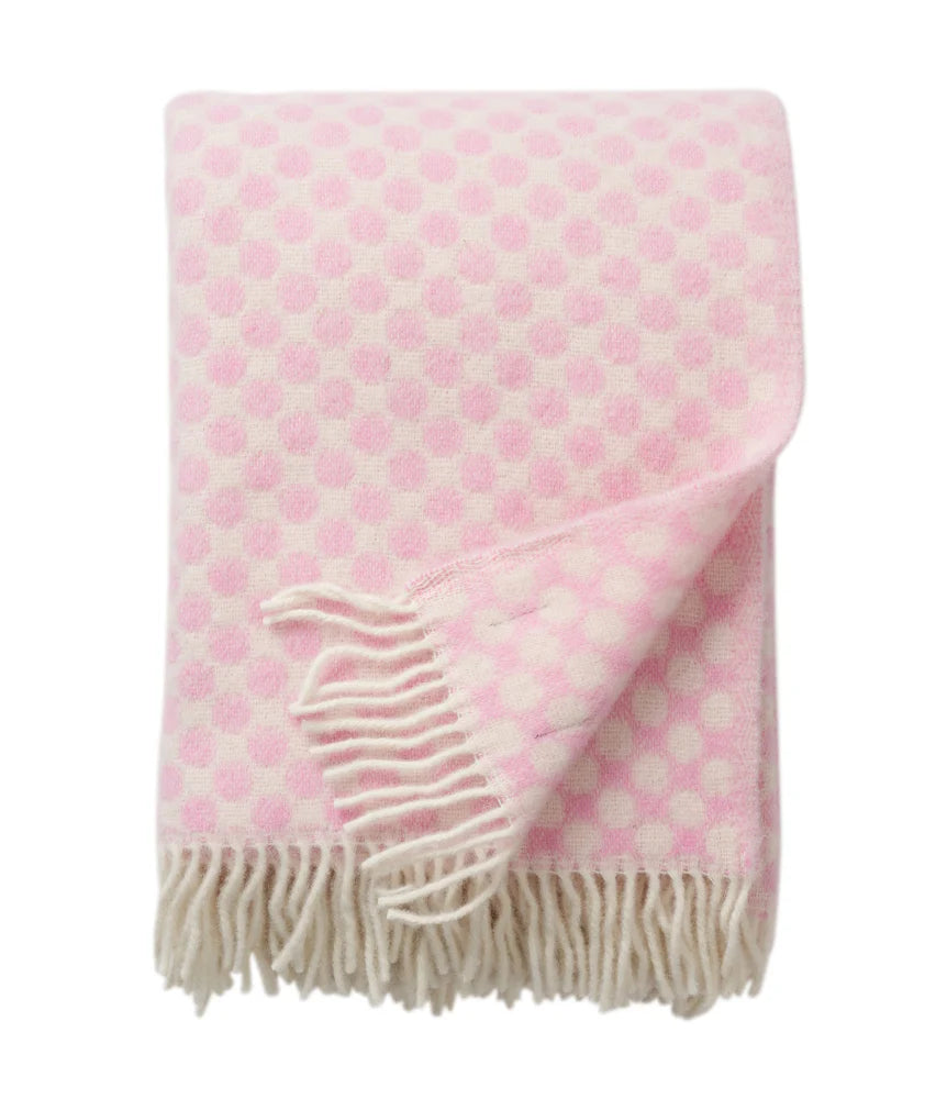 Gotland Dots Wool Blanket | Pink
