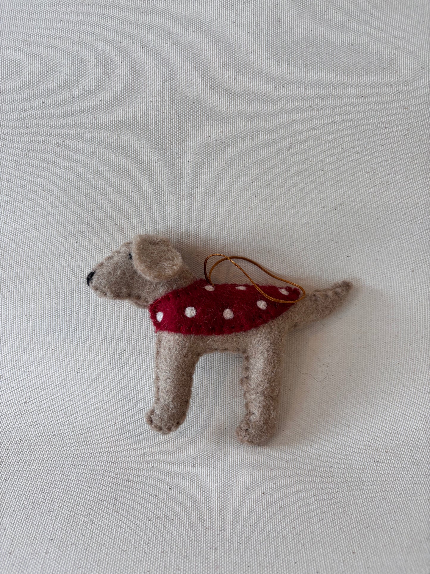 Felt dog ornament