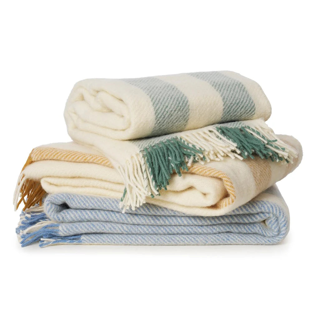 Gotland Vertical Stripe Wool Blanket