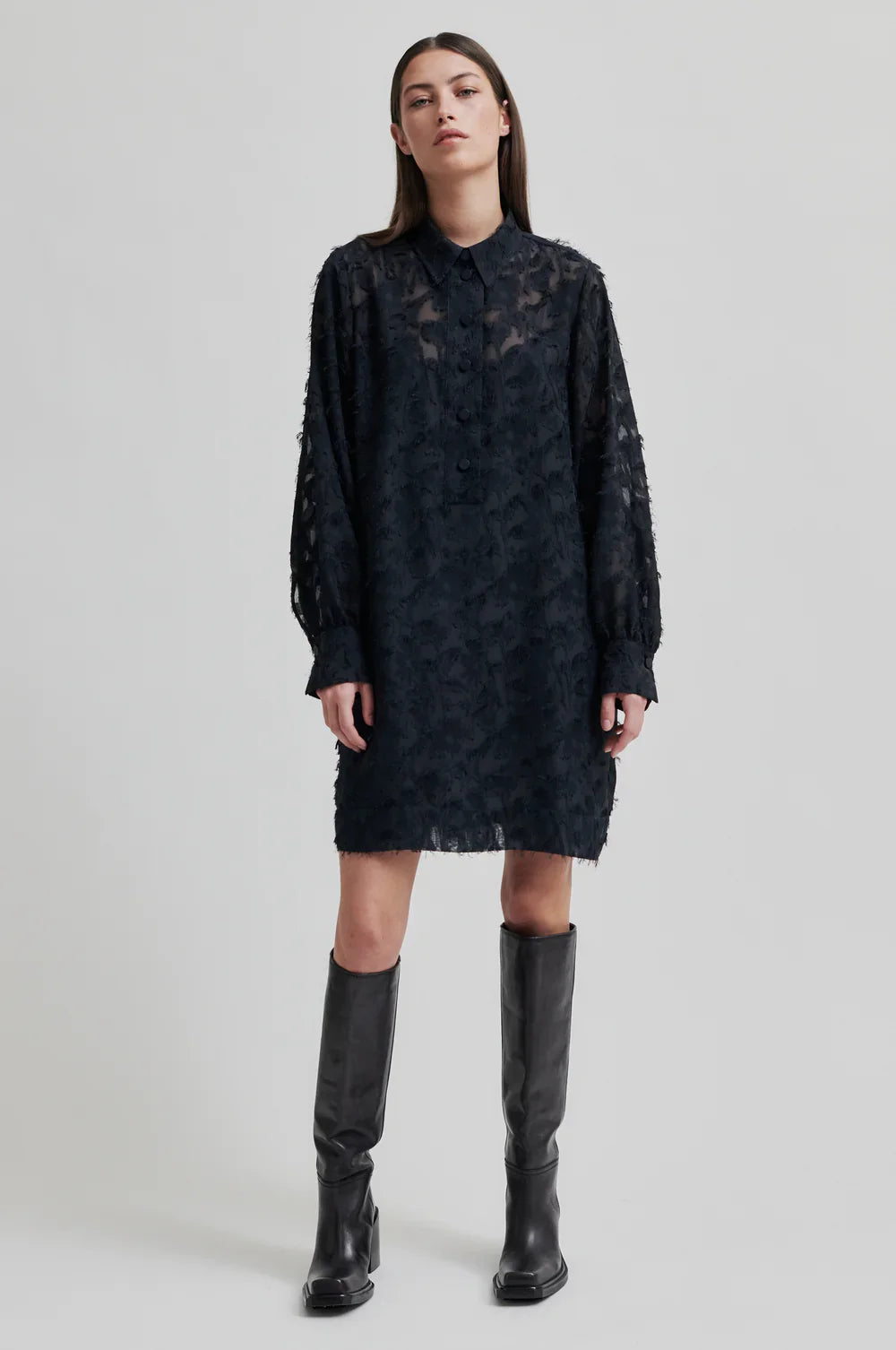 Carey, textural tunic dress | Vulcan