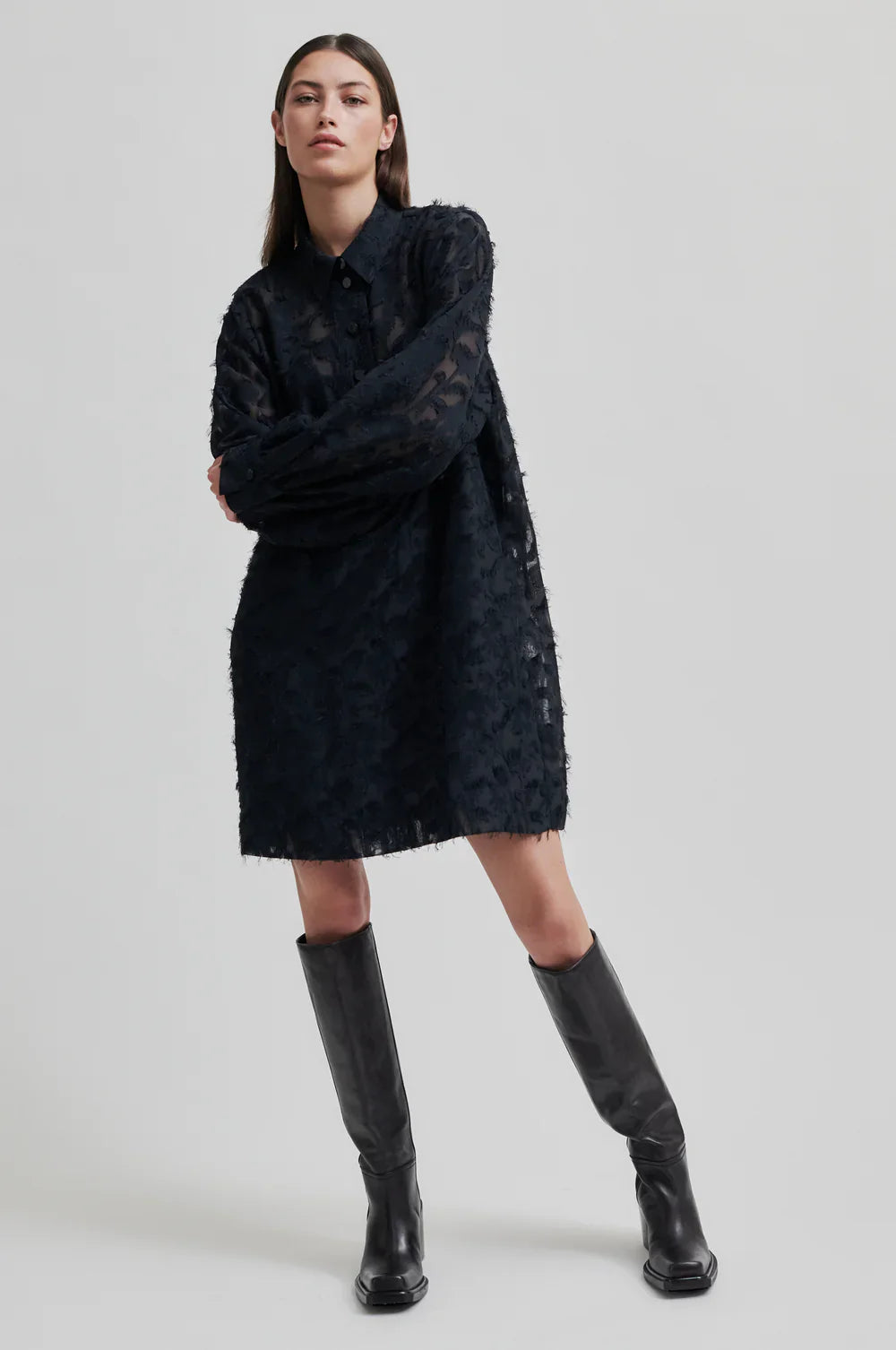Carey, textural tunic dress | Vulcan