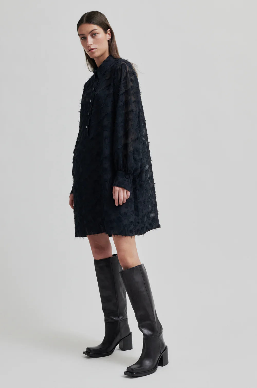 Carey, textural tunic dress | Vulcan