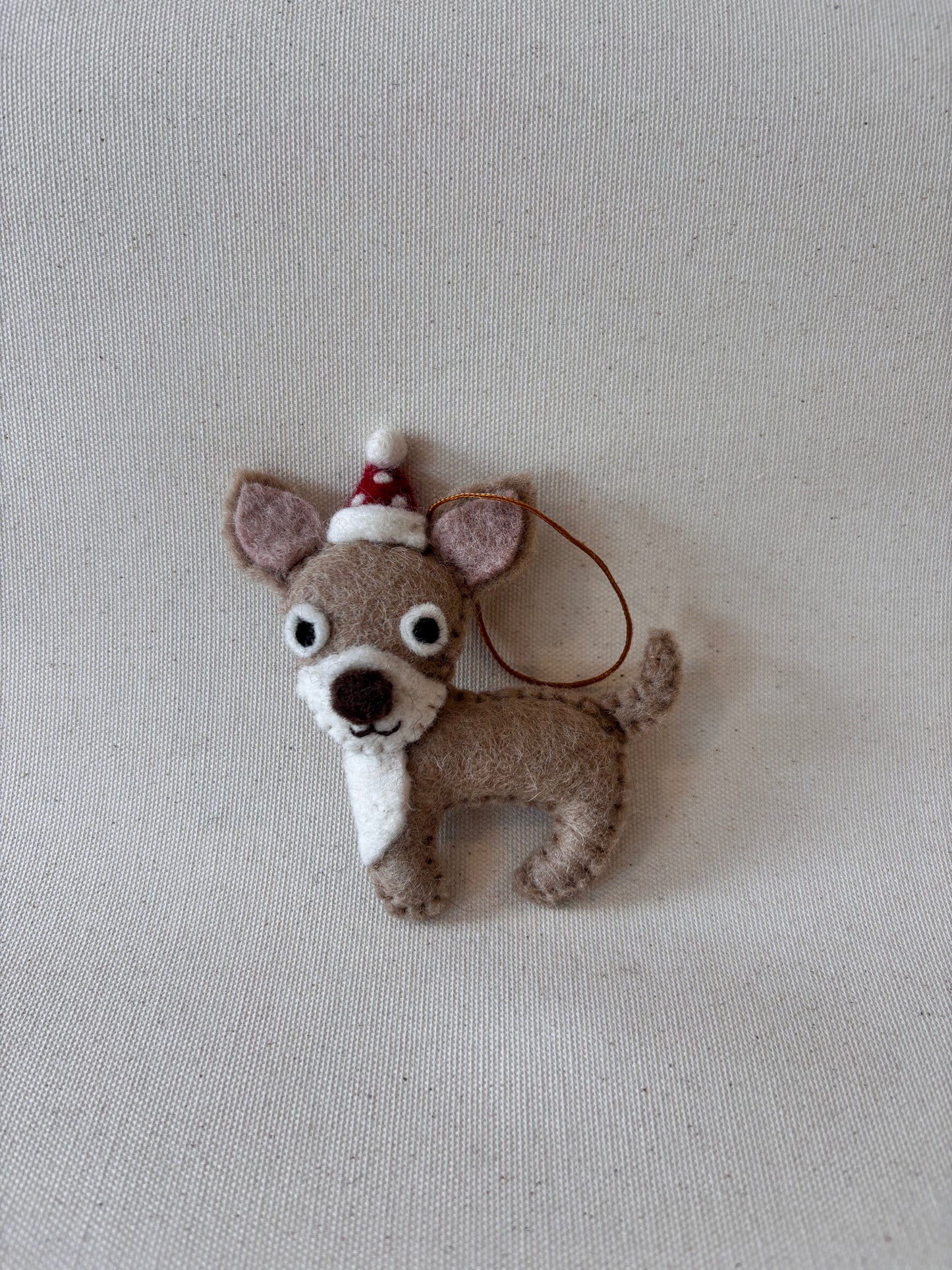 Felt dog ornament