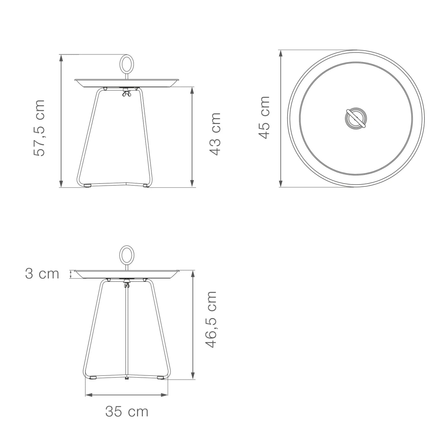 Eyelet Tray Table | small | 45cm