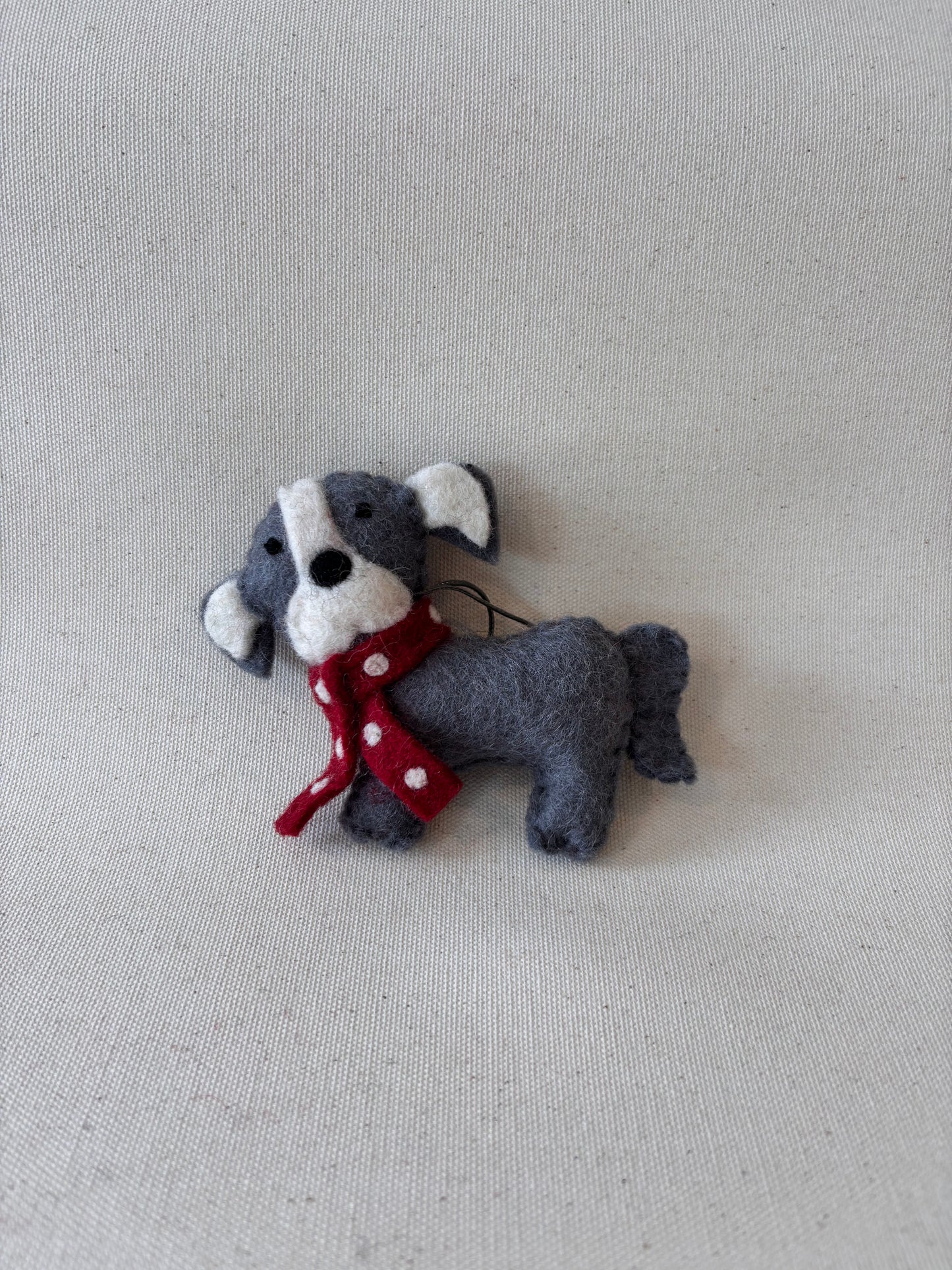 Felt dog ornament