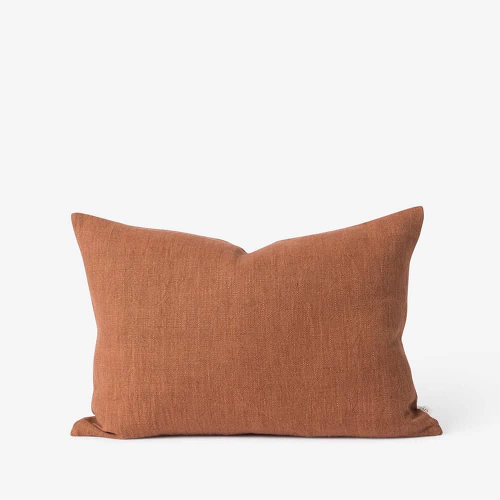 Linen Cotton Cushion Cover | Brick
