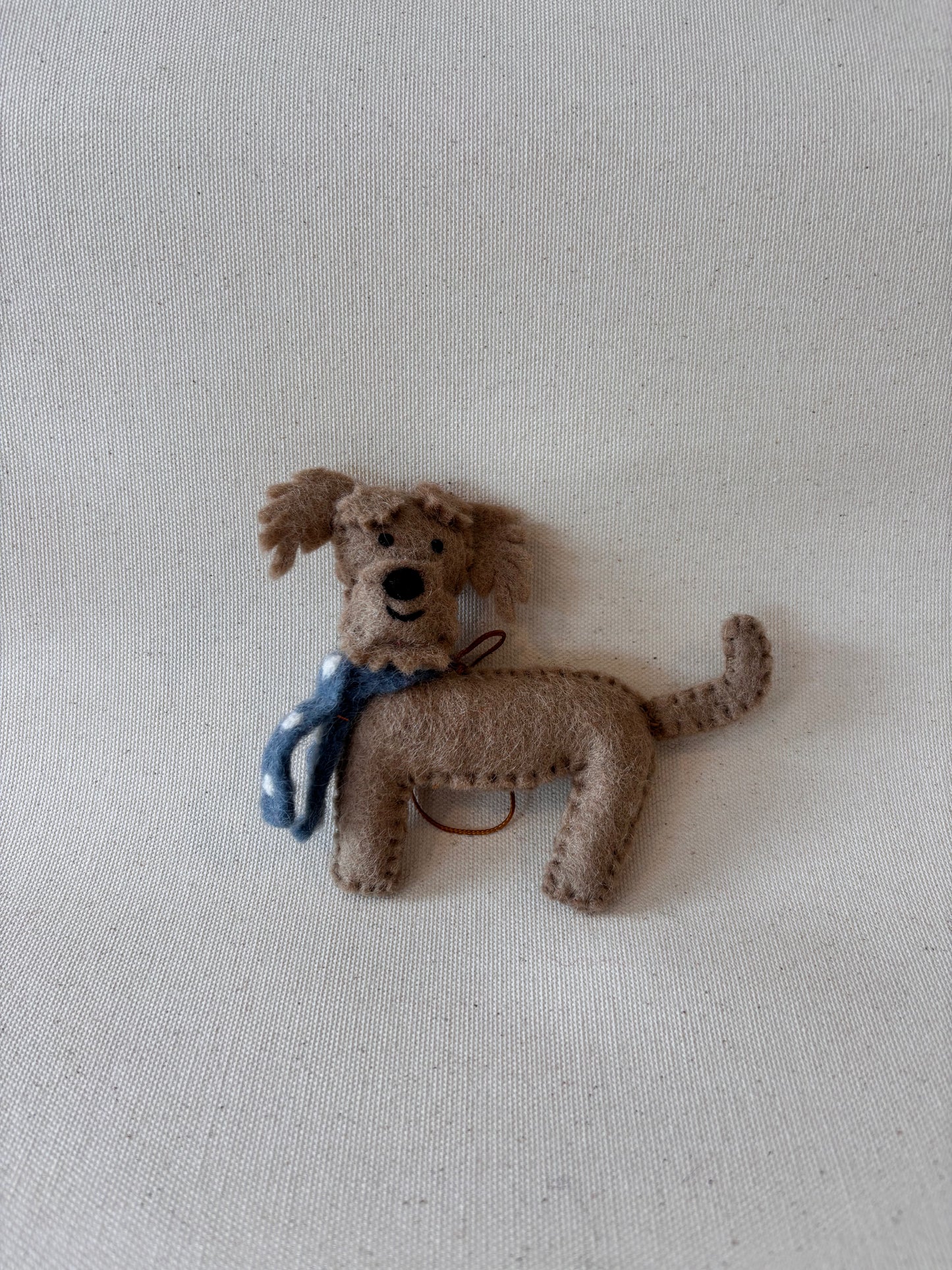 Felt dog ornament
