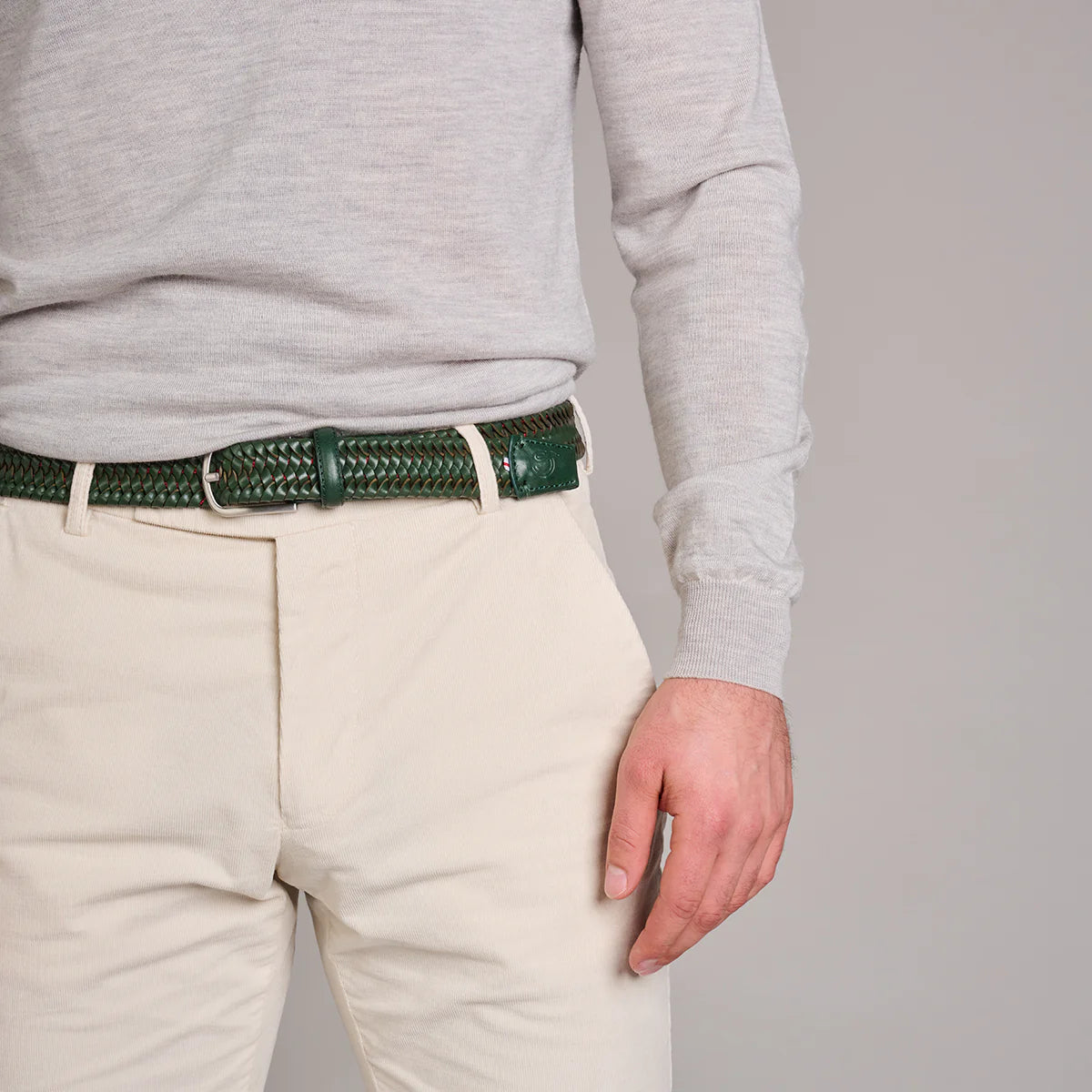 La Boucle stretch Leather Mono Belt