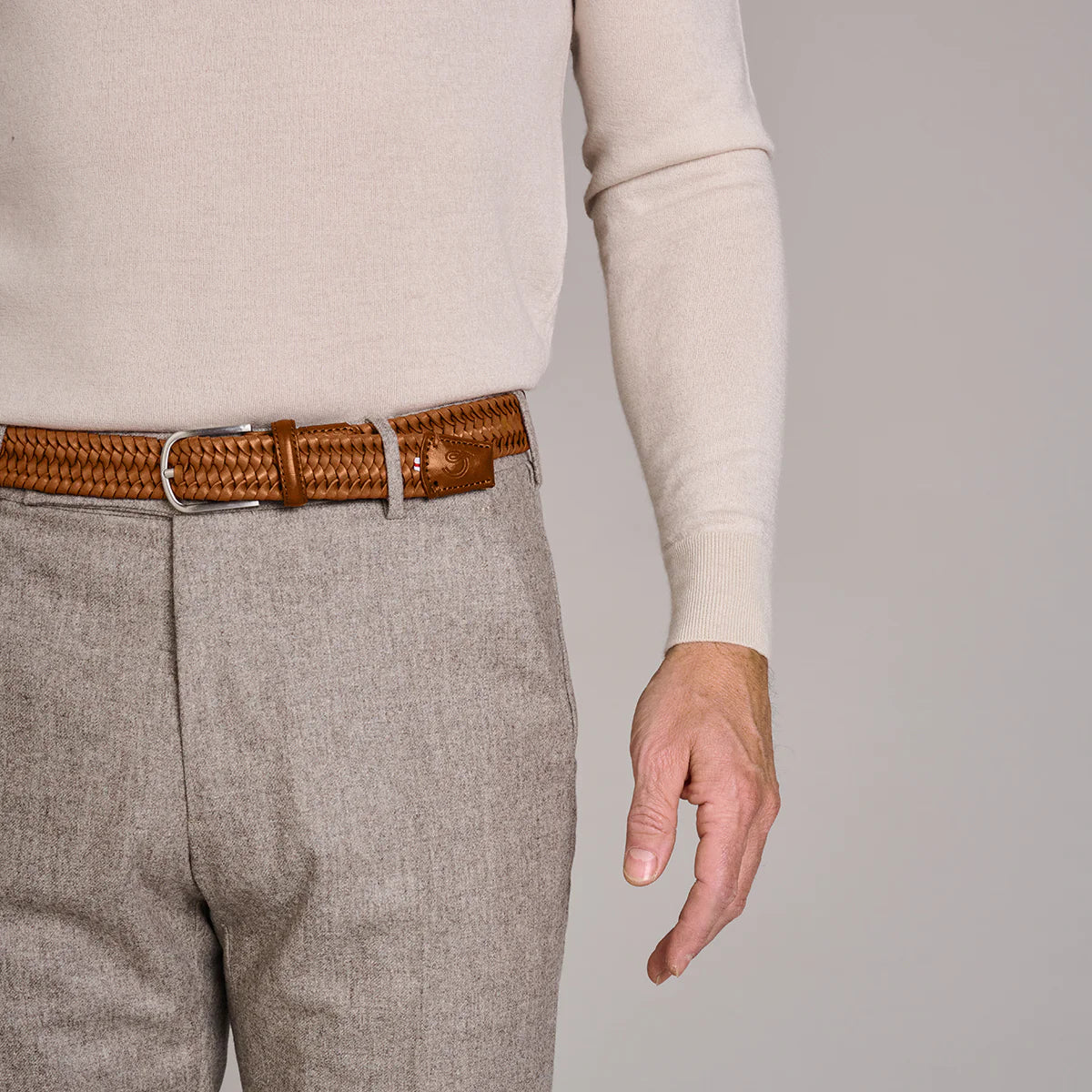 La Boucle stretch Leather Mono Belt