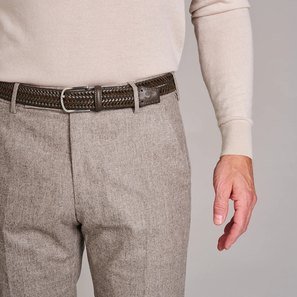 La Boucle stretch Leather Mono Belt