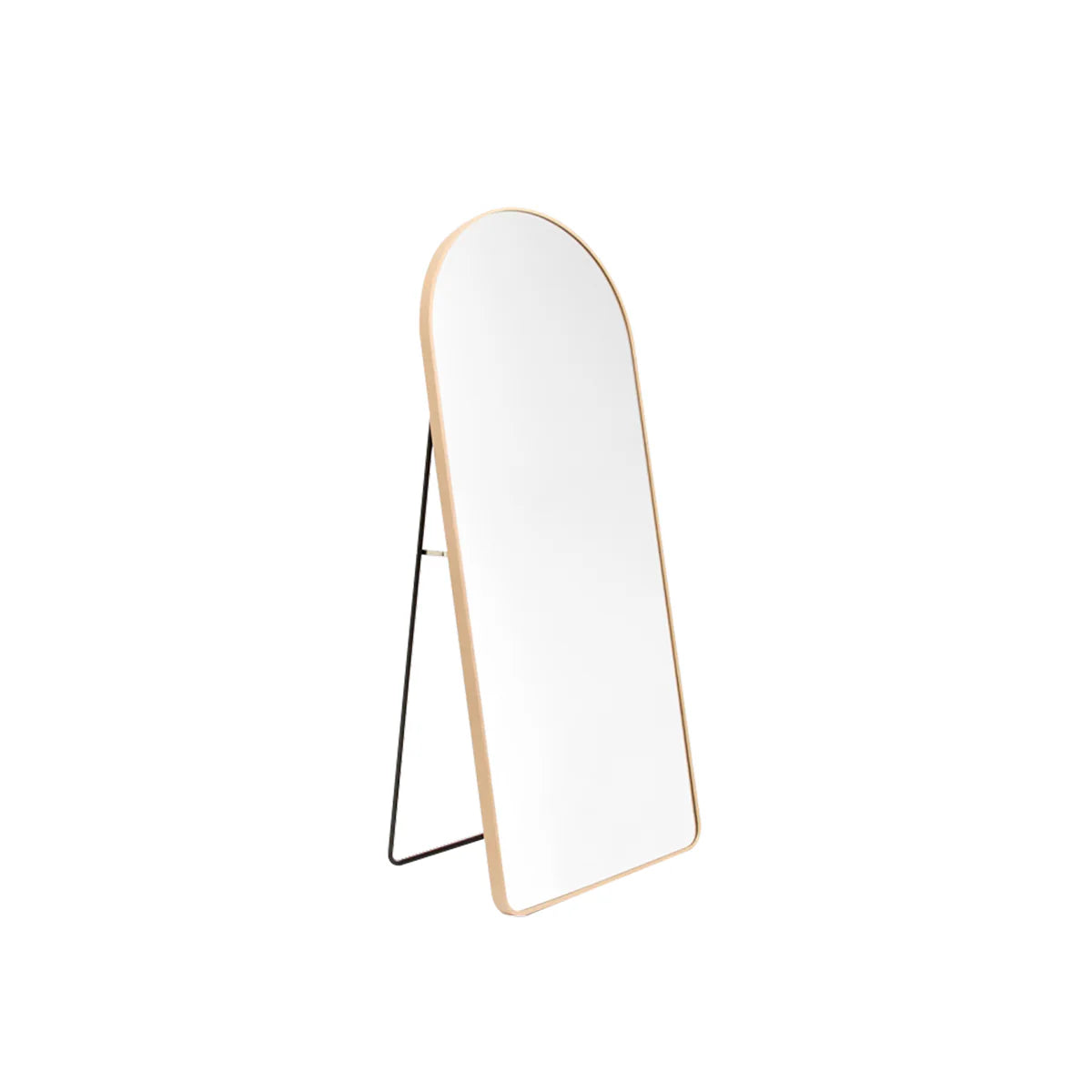 Simplicity Standing Arch Curve Mirror: Oak Look