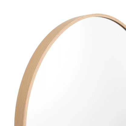 Simplicity Standing Arch Curve Mirror: Oak Look