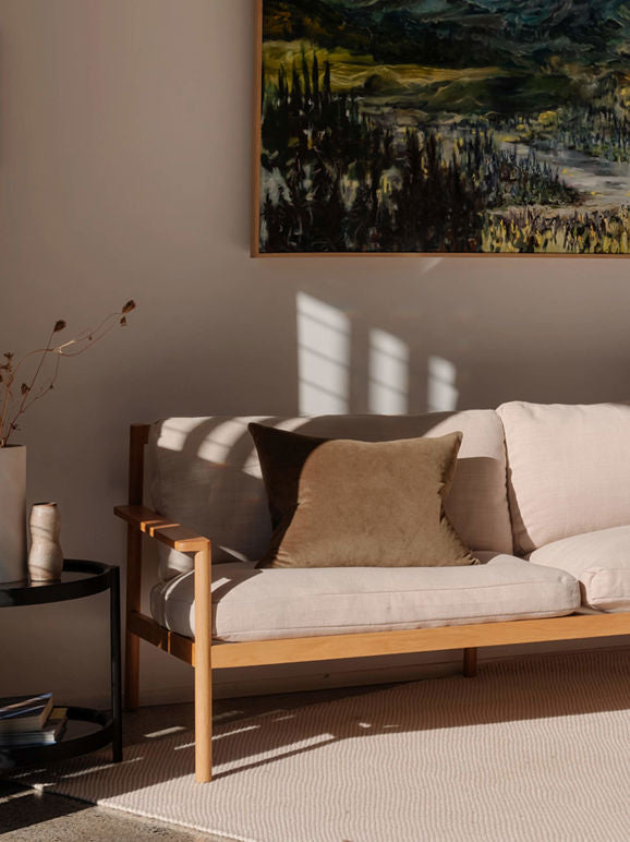 Cotton Velvet Cushion Cover | Caper
