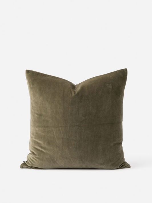 Cotton Velvet Cushion Cover | Sage