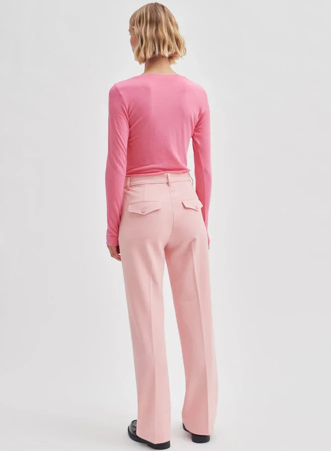Matima O neck tee | Pink Cosmos