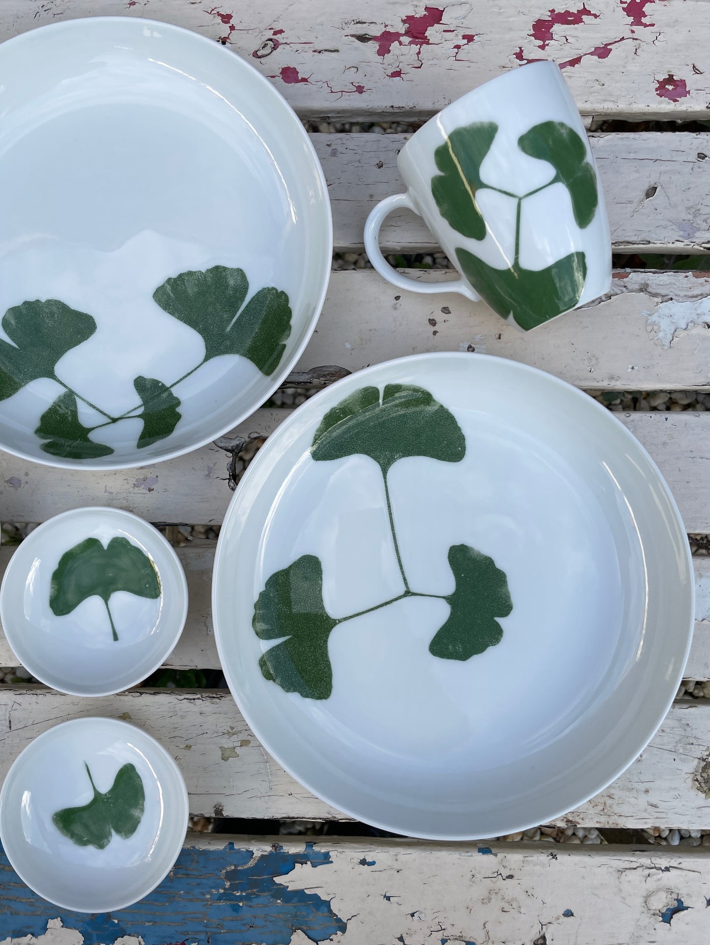 Ginkgo porcelain beaker