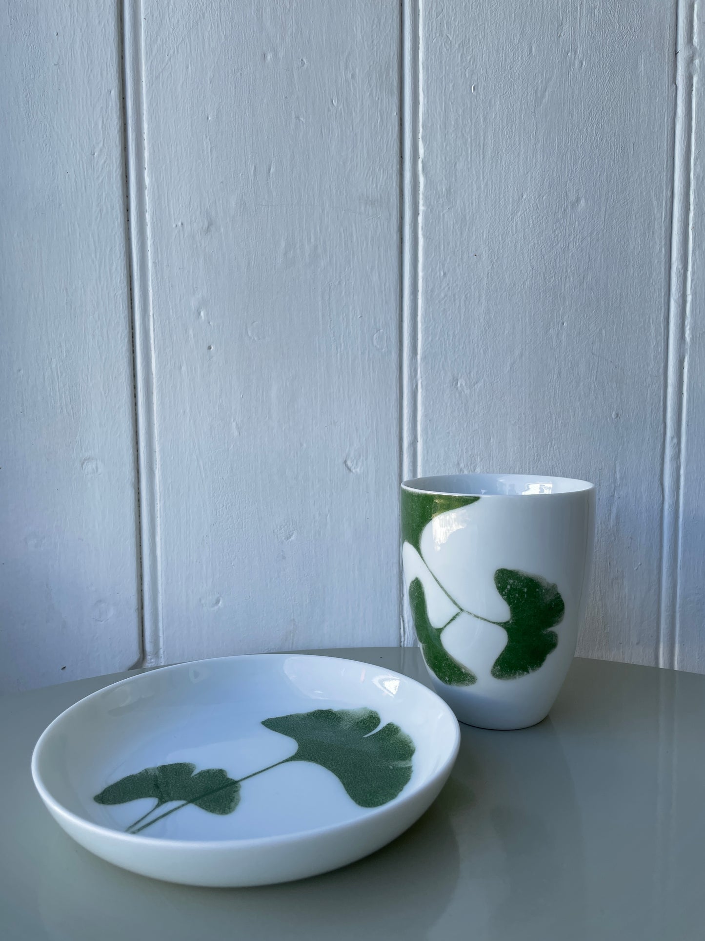 Ginkgo porcelain beaker