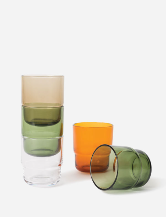 Piccadilly Glass Tumbler - Olive