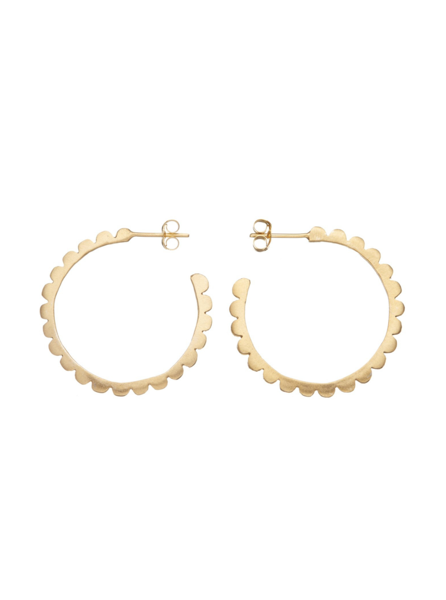 Frill Hoops Gold Earrings