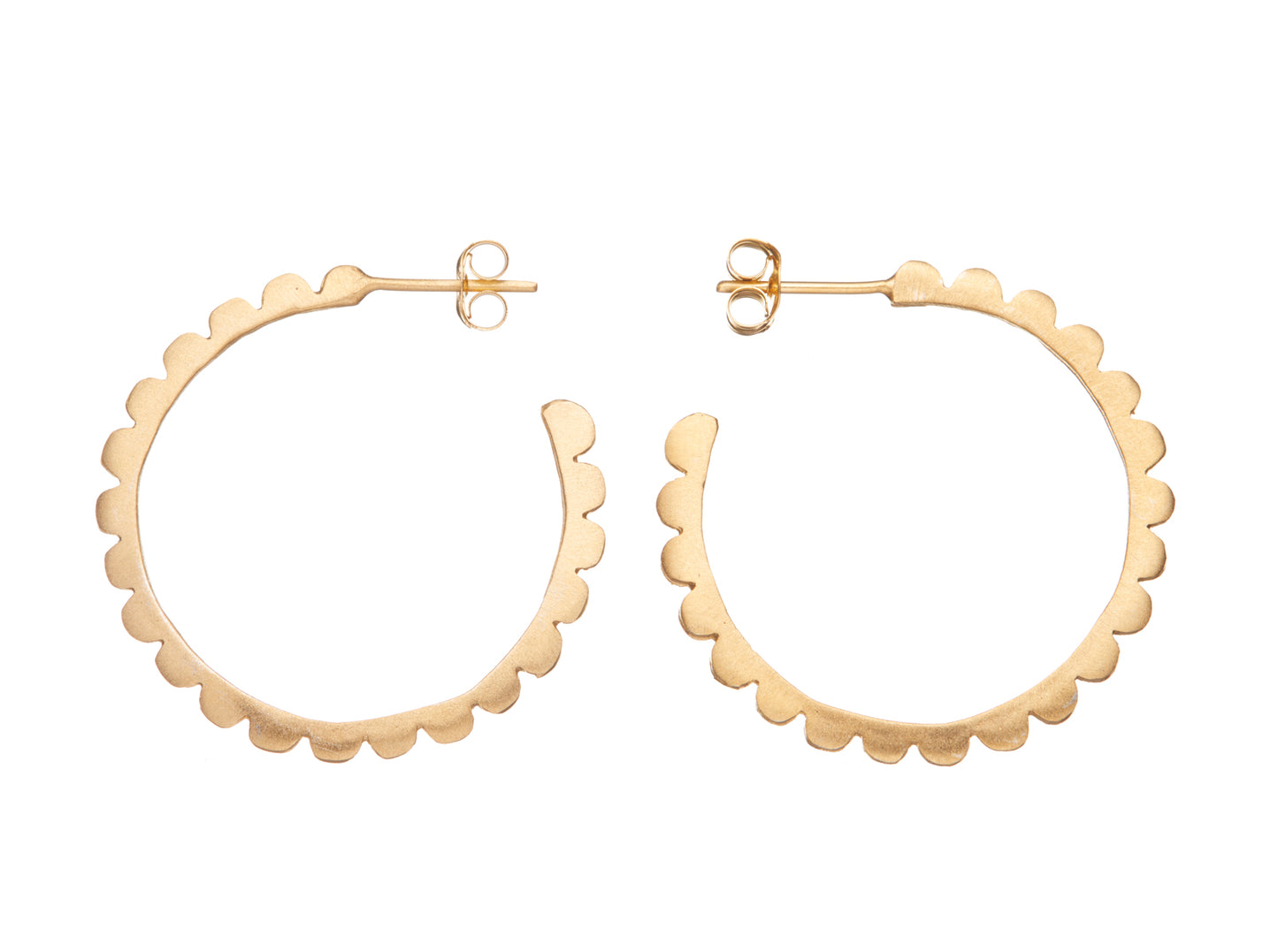 Frill Hoops Gold Earrings