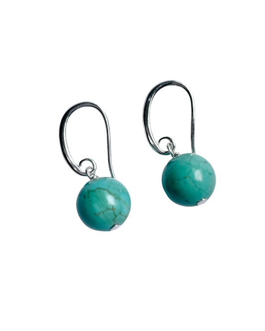 Bead drop earrings | Turquoise