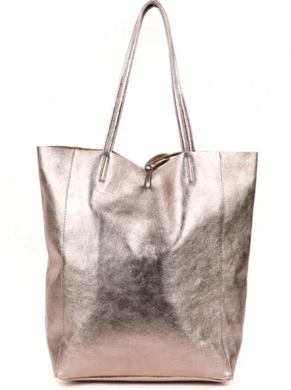 Metallic tote bag - large