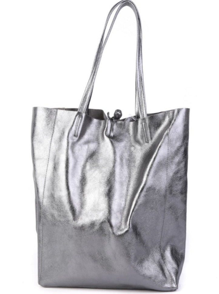 Metallic tote bag - large