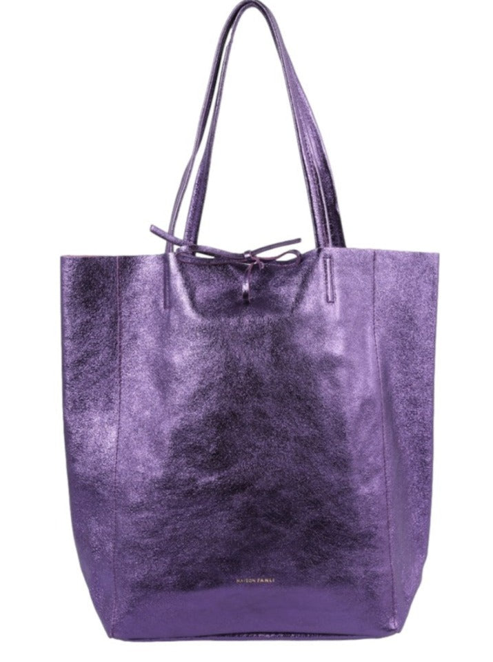 Metallic tote bag - large
