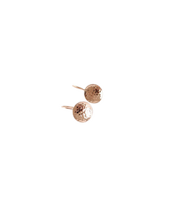 Hammered Dish Earrings | Rose Gold