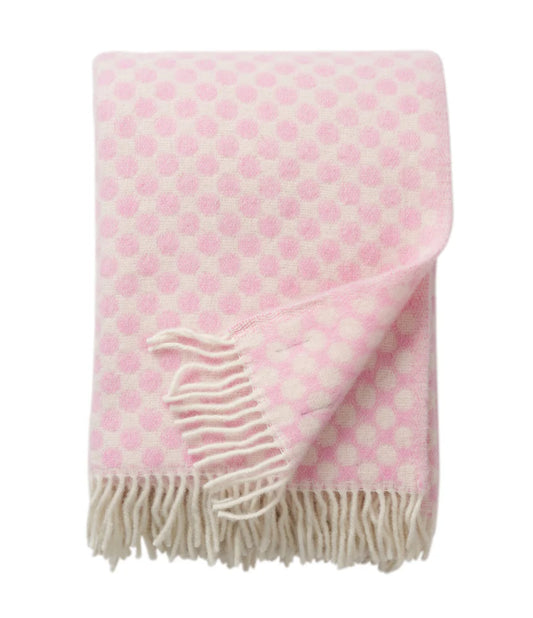 Gotland Dots Wool Blanket | Pink