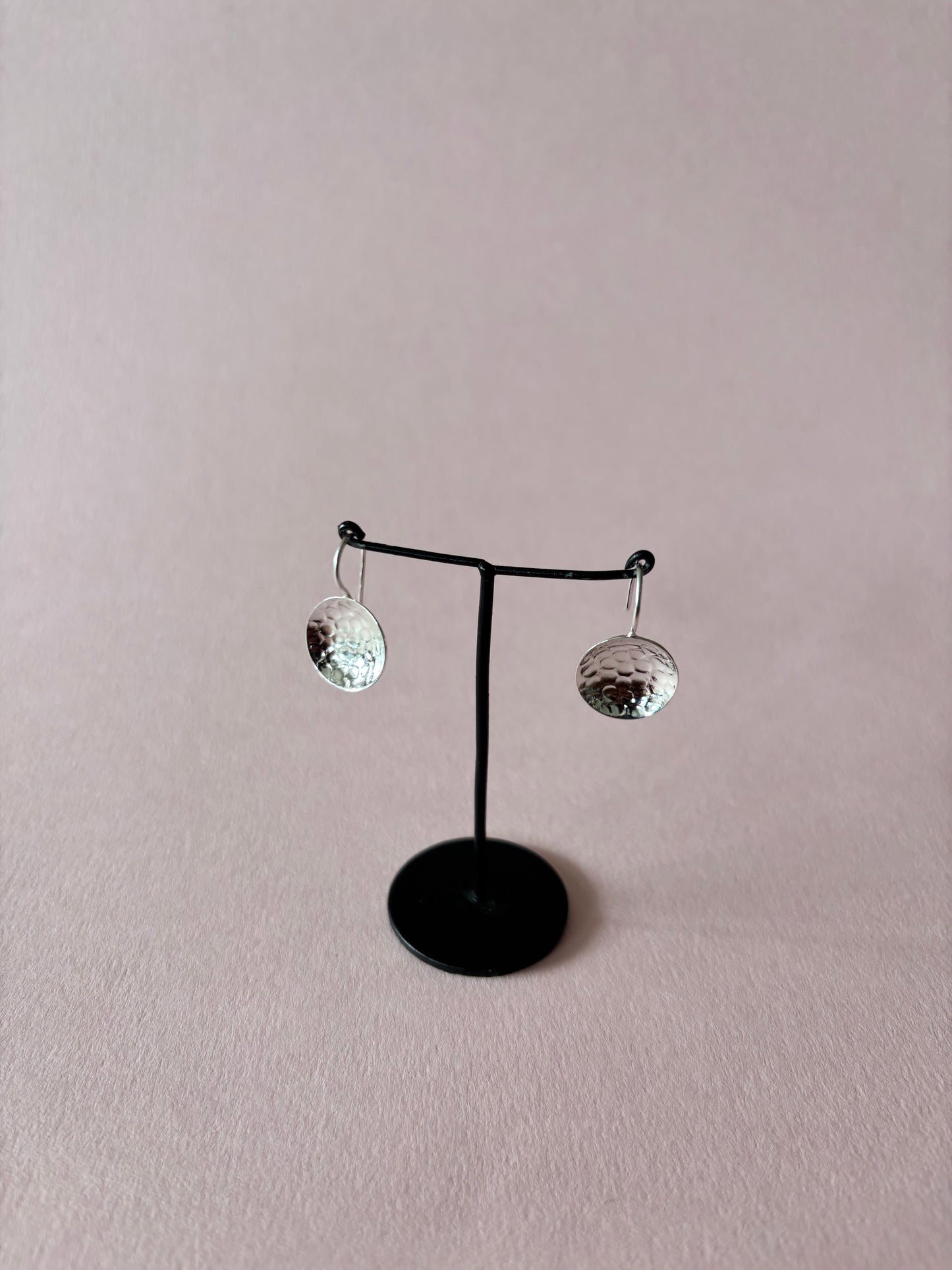 Hammered Disc Earrings