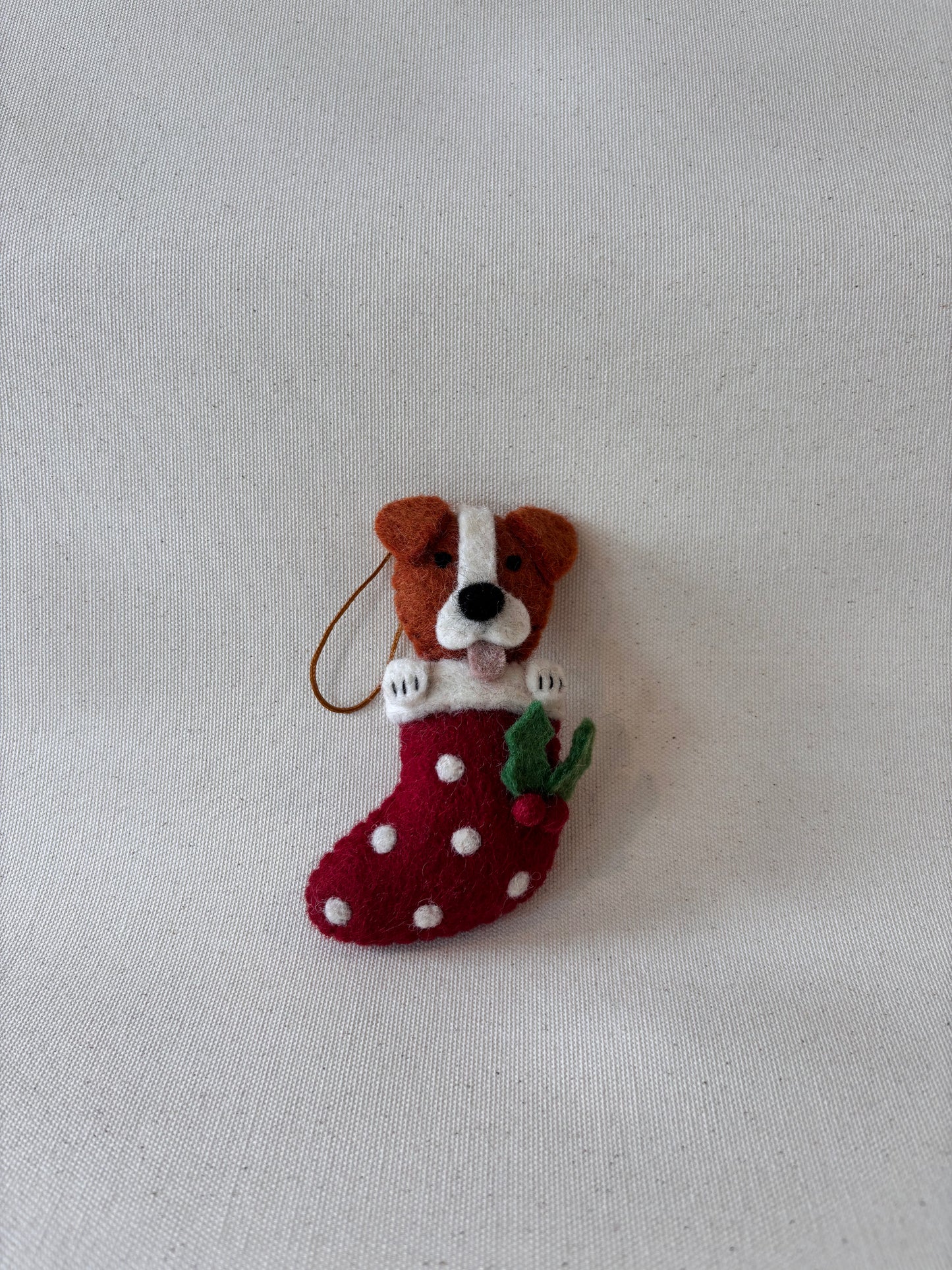 Felt dog ornament