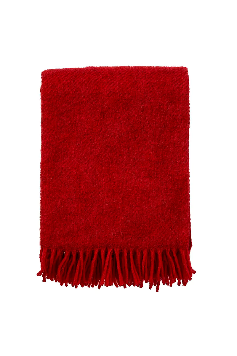 Gotland Wool Blanket - Red