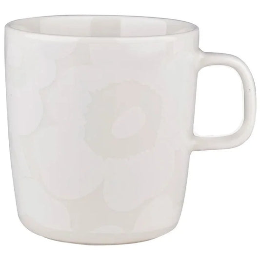 Large Unikko Mug 400ml White on white