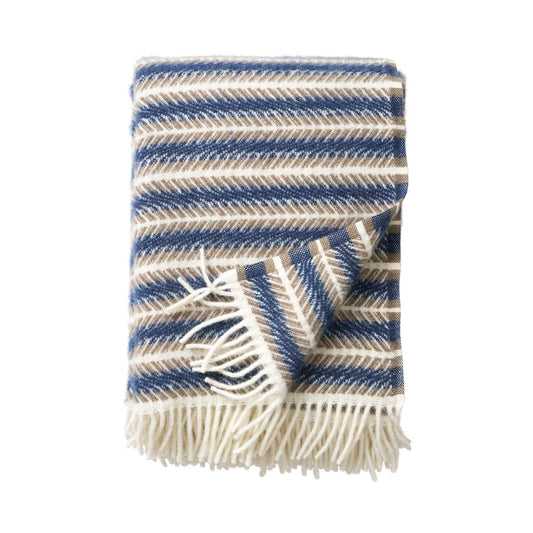 Oscar Eco Wool Blanket - Blue