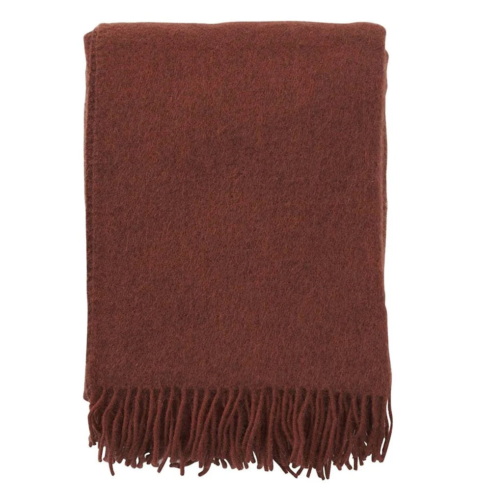 Gotland Wool Blanket Warm - Rust