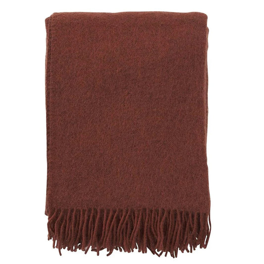 Gotland Wool Blanket Warm - Rust