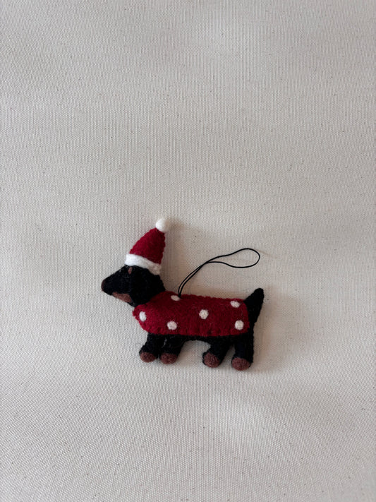 Felt ornament | Sausage dog