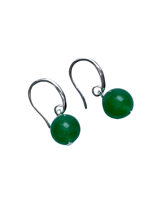 Bead drop earrings | Aventurine