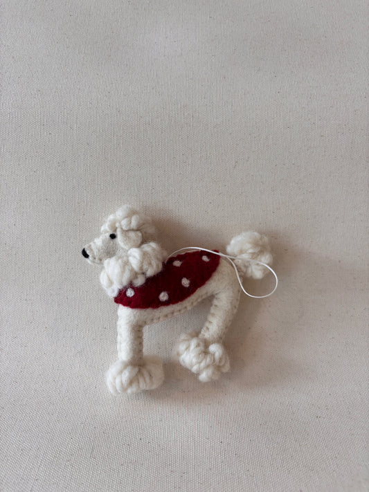 Felt dog ornament