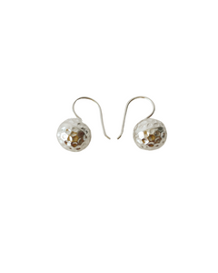 Hammered Ball Earrings | Silver