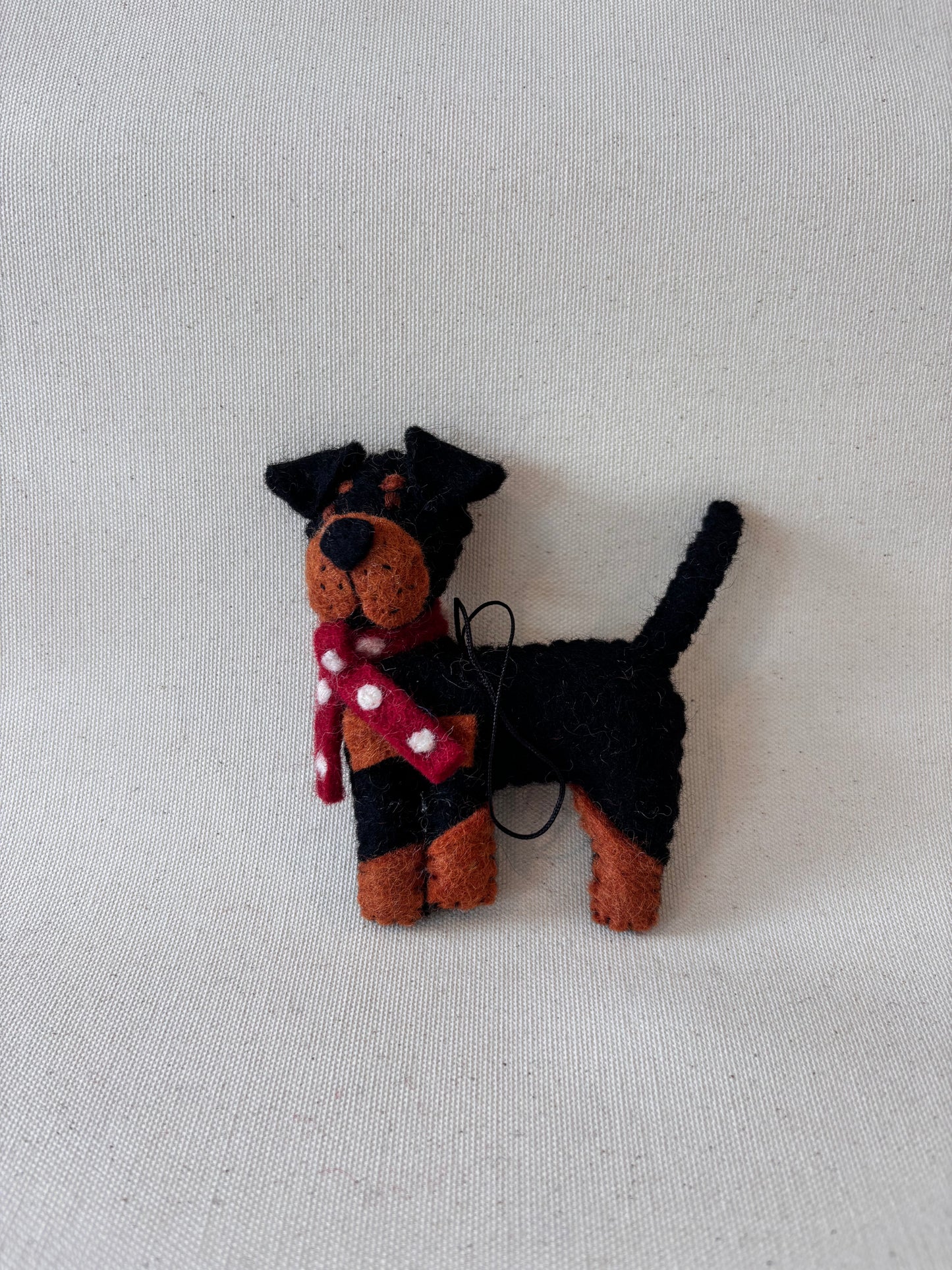 Felt dog ornament