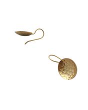Load image into Gallery viewer, Hammered Dish Earrings | Gold
