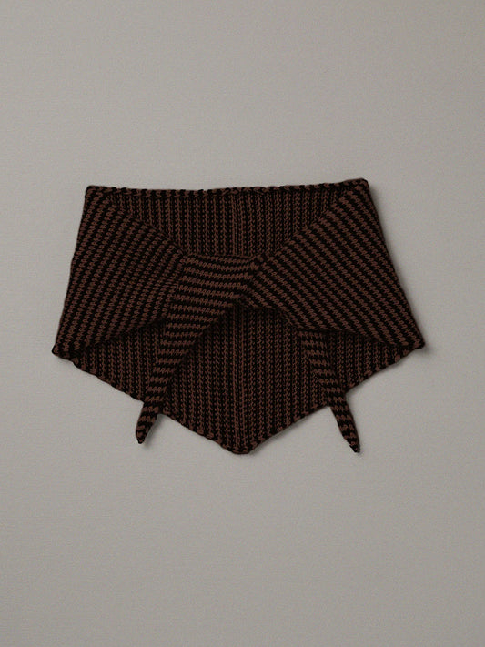 Daisy Scarf | Chestnut and Black Stripe