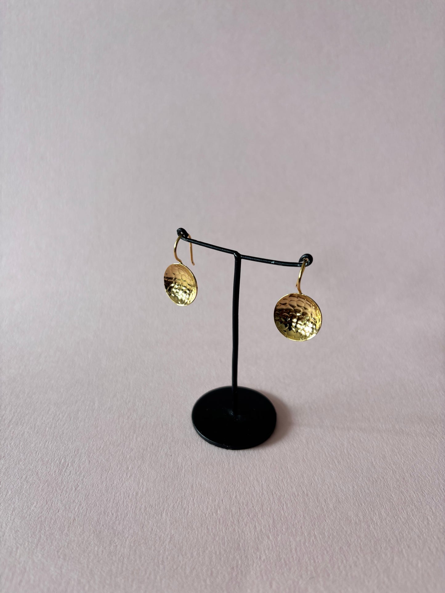 Hammered Disc Earrings