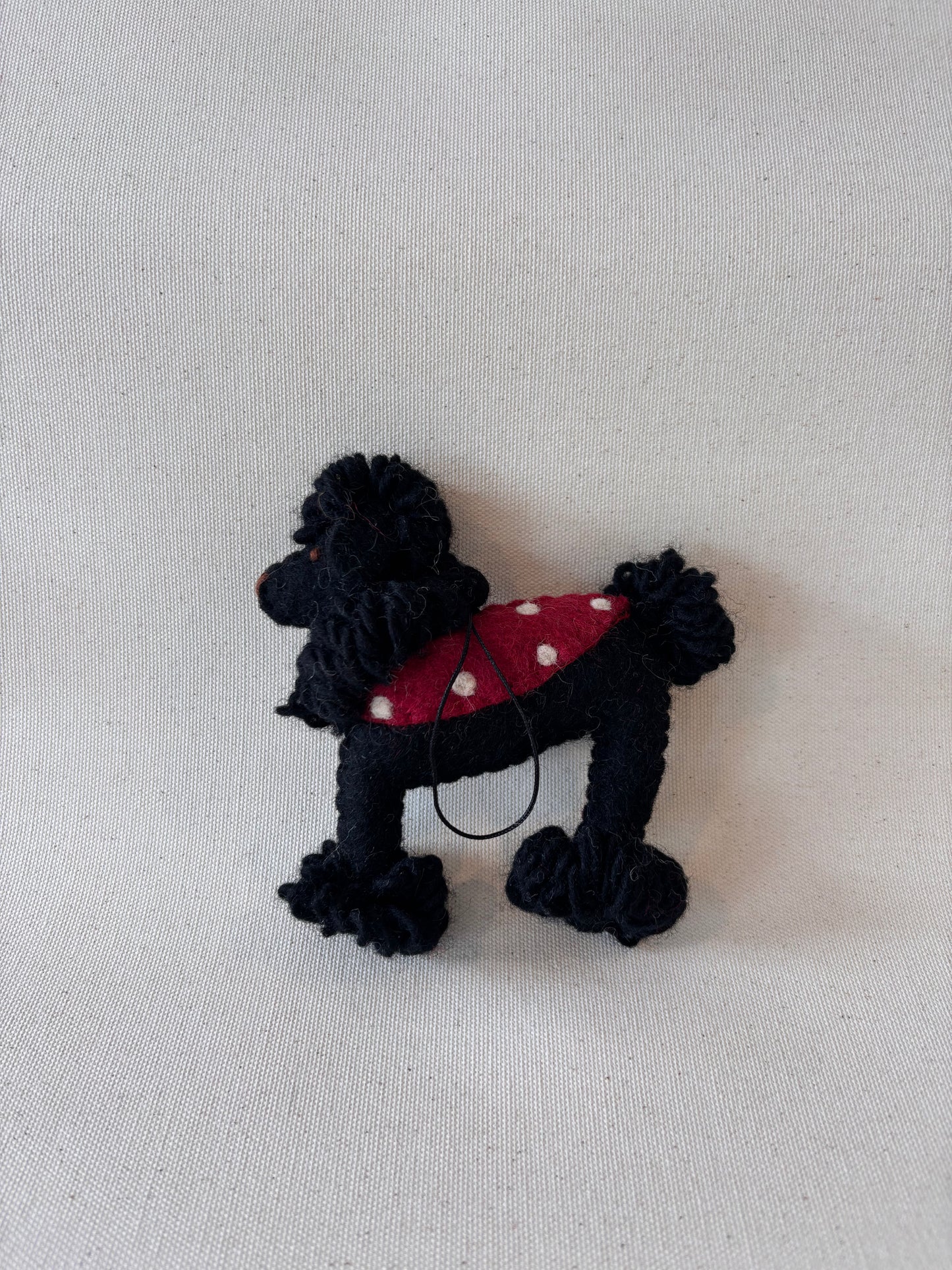 Felt dog ornament