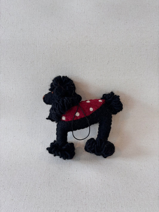 Felt dog ornament