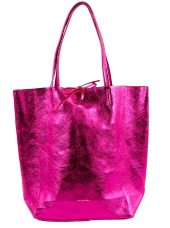Metallic tote bag - large