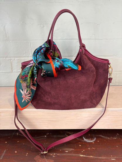 Hector suede bag - Plum